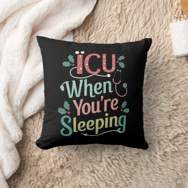 Coussin Réanimation quand vous dormez infirmière en réanim (Couverture)
