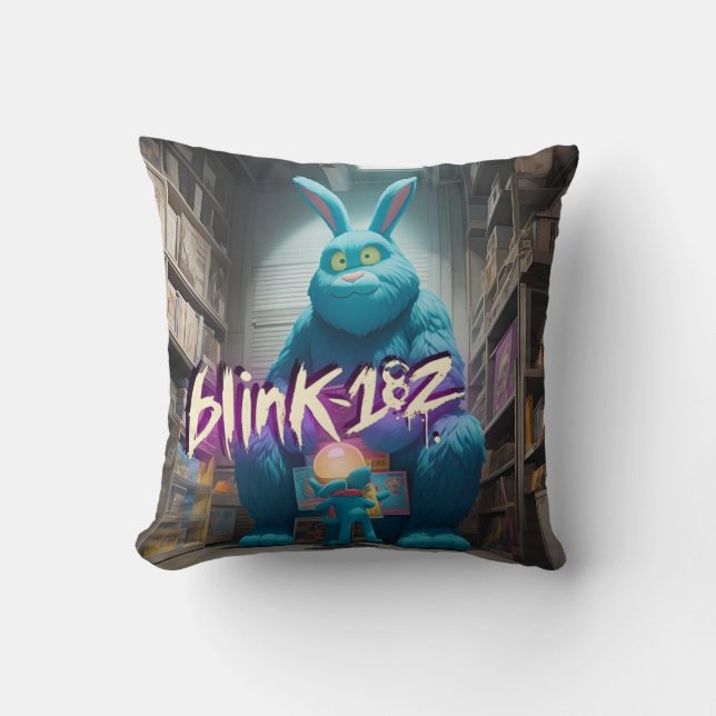 Coussin Rebellious Rest: Bigfoot Bunny - Blink 182 Inspire (Recto)