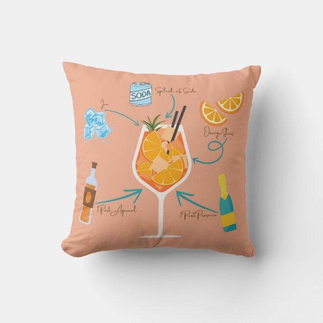 Coussin Recette Aperol (Recto)