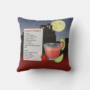 Coussin Recette de cocktail fraise Daiquiri