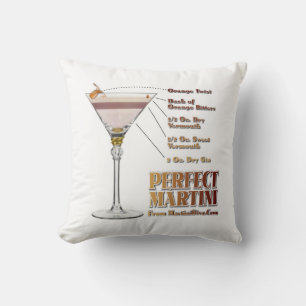 Coussin Recette de cocktail Martini parfait Art