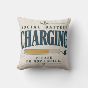 Coussin Recharge de batterie sociale, veuillez ne pas débr