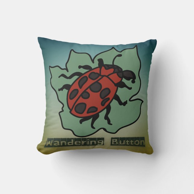 Coussin Réchauffement minimal des bugs sur une feuille | D (Recto)