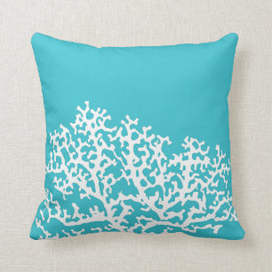 Coussin Récif corallien Turquoise