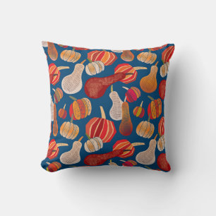 Coussin Récolte d'action de grâces : Art Vintage Citrouill