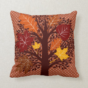 Coussin Récolte de novembre d'arbre de feuille d'automne