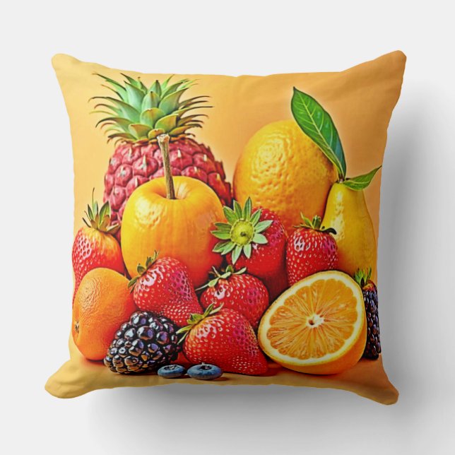 Coussin Récolte Fraîche et Abondante : Design de Récolte d (Recto)