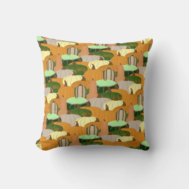 Coussin Récolte Motif d'automne (Recto)