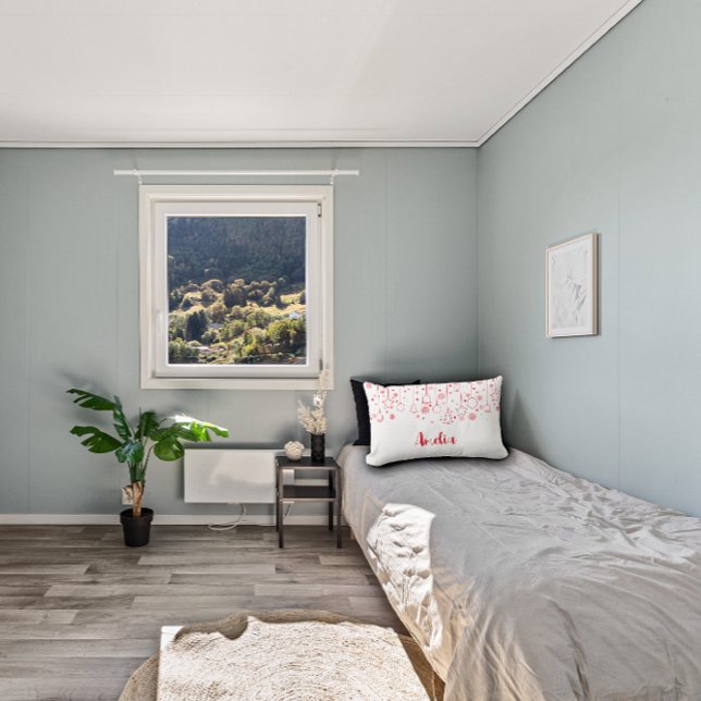 Coussin Rectangle С Noël rouge Ball étoile Nom de la décoration (Créateur téléchargé)