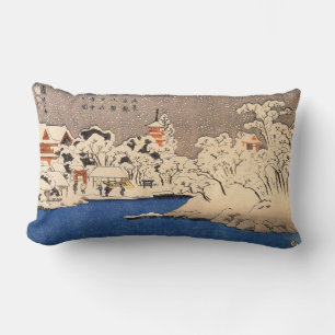 Coussin Rectangle 雪の浅草, 国芳 Milou Asakusa, Kuniyoshi, Ukiyo-e