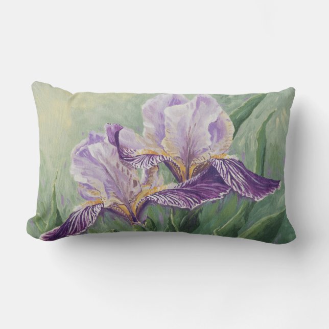 Coussin Rectangle 0455 Iris pourpres (Recto)
