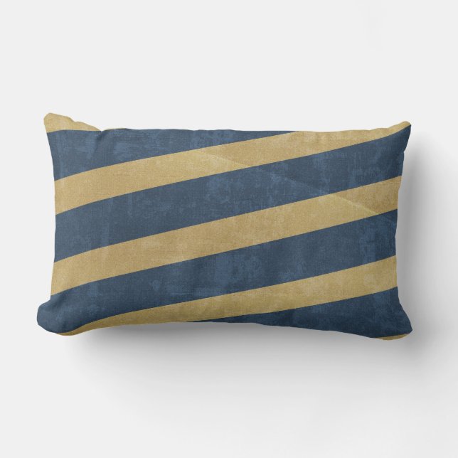 COUSSIN RECTANGLE 092 MARINE GOLD GRUNGE STRIPES MARINE MOTIF HOMME  (Recto)