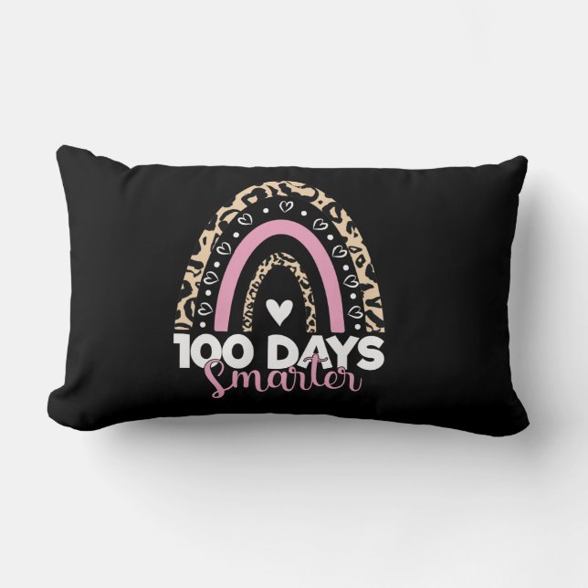 Coussin Rectangle 100 Jours Samrter Happy 100e Jour de l'école Arc-e (Recto)