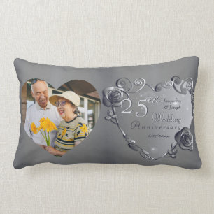 Coussin Rectangle 10e, 11e, 20e, 25e, 70e anniversaire de Mariage Lu