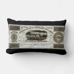 Coussin Rectangle 1837 Monnaie ferroviaire canadienne