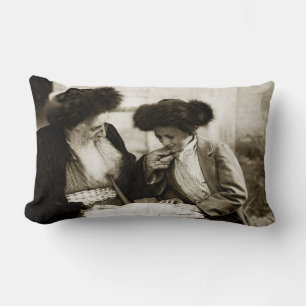 Coussin Rectangle 1920 Etudier la Torah, sépia tonique