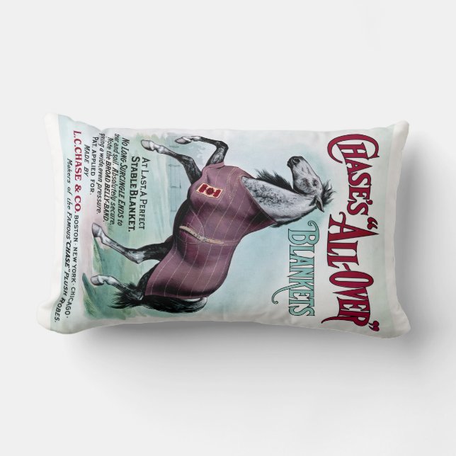 Coussin Rectangle 19e C. Couvertures Chase Horse (Recto)