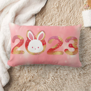 Coussin Rectangle 2023, Nouvel An Chinois, Lapin