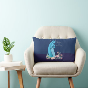 Coussin Rectangle 25e anniversaire de la vie religieuse Nun Fleur ro