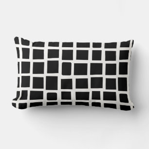 Coussin Rectangle 270215 Rectangle irrégulier - Noir sur blanc