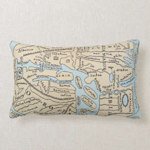 Coussin Rectangle 2ème siècle de CARTE du MONDE