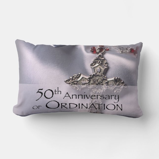 Coussin Rectangle 50e personnalisation Nom de l'ordre Anniversaire C (Recto)