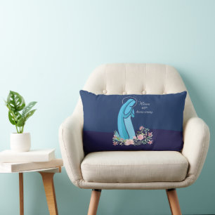 Coussin Rectangle 60e anniversaire de la vie religieuse Nun Fleur ro