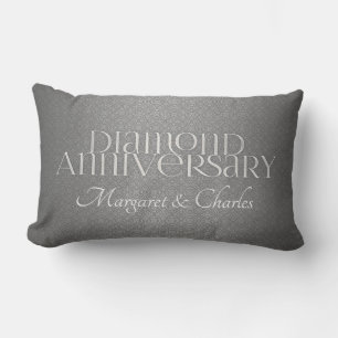 Coussin Rectangle 60e anniversaire de Mariage diamant