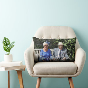 Coussin Rectangle À XX Ans de Mariage Photo de Couple