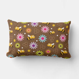 Coussin Rectangle Abeille & Fleurs