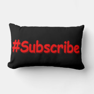 Coussin Rectangle "#Abonnez-vous" Conception sympa. Commandez dès ma