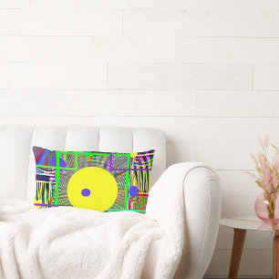 Coussin Rectangle Abrégé moderne : Pays Digital, art populaire