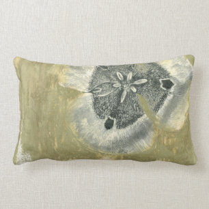 Coussin Rectangle Abrégé sur Flowerhead avec la texture vitrée
