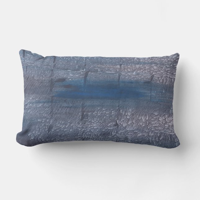 Coussin Rectangle Abréviation gris bleu (Recto)