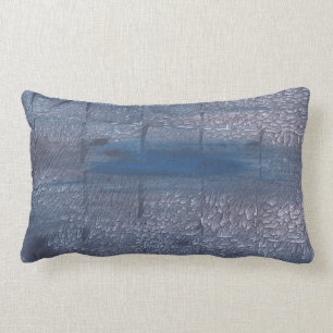 Coussin Rectangle Abréviation gris bleu