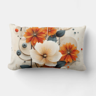 Coussin Rectangle Abstract Geometric Floral