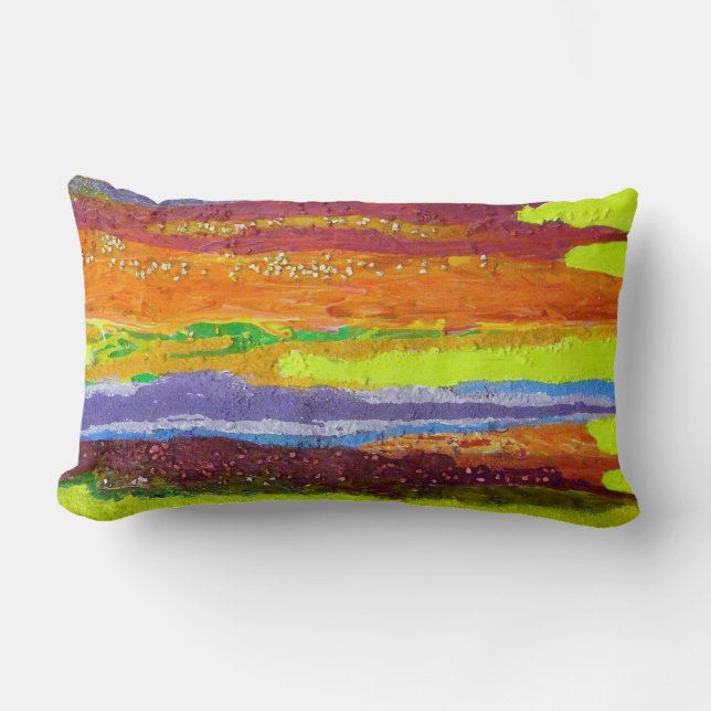 Coussin Rectangle Abstrait Art moderne goutte à goutte de peinture r (Recto)