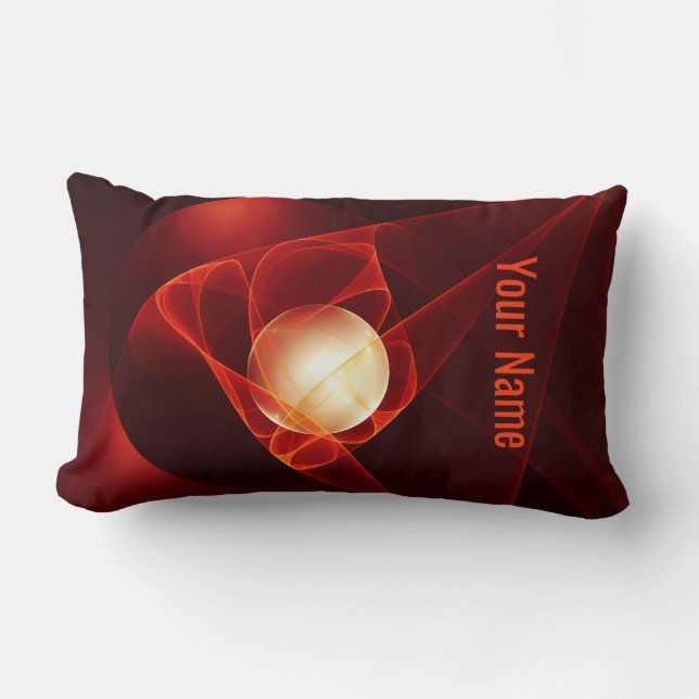 Coussin Rectangle Abstrait Crème rouge moderne Imaginaire Nom fracta (Recto)