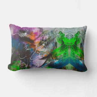 Coussin Rectangle Abstrait Cyberpunk