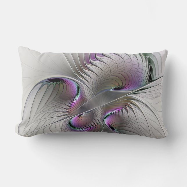 Coussin Rectangle Abstrait moderne Shy Imaginaire Figure Fractal Art (Recto)