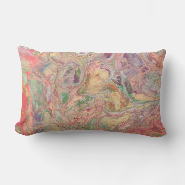 Coussin Rectangle abstrait multicolore (Recto)