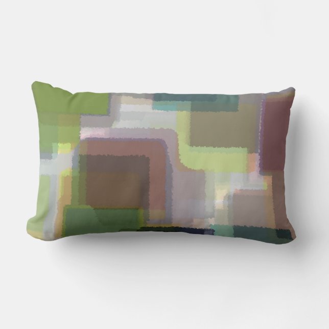 Coussin Rectangle Abstrait multicolore (Recto)