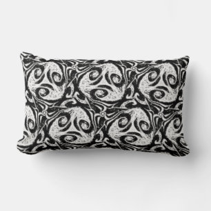 Coussin Rectangle Abstrait Noir & Blanc Vif  Cosy