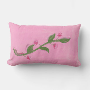 Coussin Rectangle Abstrait Printemps Branche de la peinture acyrique