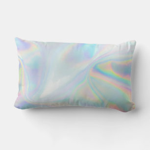 Coussin Rectangle Abstraite Iridescente Liquide Holographie Maman