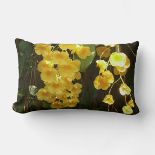 Coussin Rectangle Accrocher les orchidées jaunes Fleurs tropicales