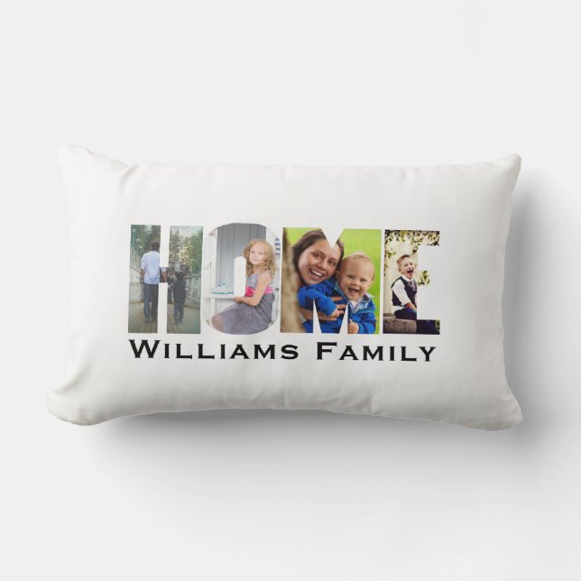 Coussin Rectangle ACCUEIL avec vos photos (Recto)