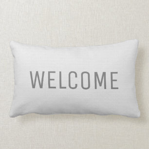 Coussin Rectangle Accueil blanc rustique moderne de texture de toile