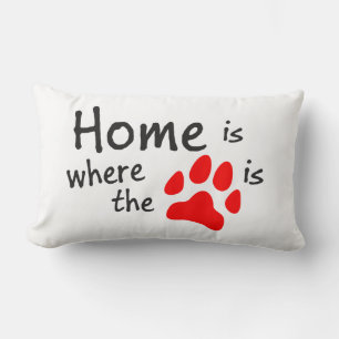 Coussin Rectangle Accueil est où l'empreinte de patte est Lumbar Cou