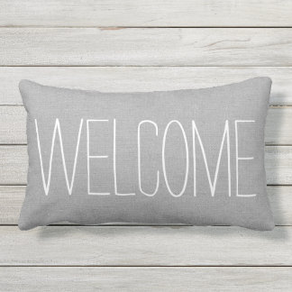 Coussin Rectangle Accueil rustique gris